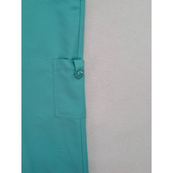 Alfred Dunner Women's Capri Pants Size 16P Green Elastic Waist Pull-On FLAWS - Picture 3 of 15